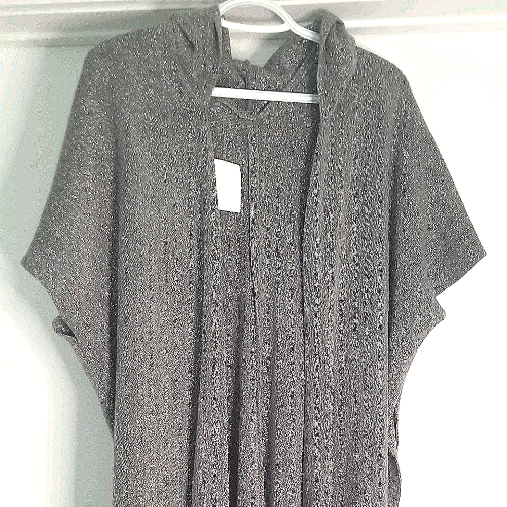 Shawl Sweater Poncho with hood